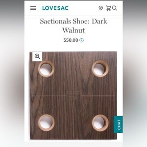 Lovesac Sactional Shoe - Dark Walnut